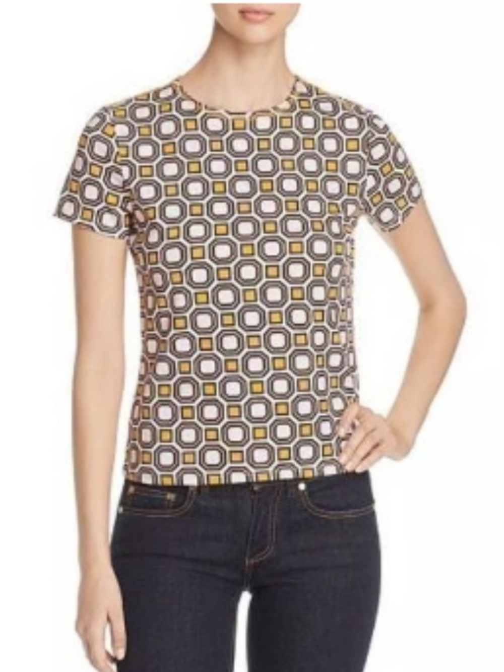 Tory Burch 'Louis' Tile-Print Tee